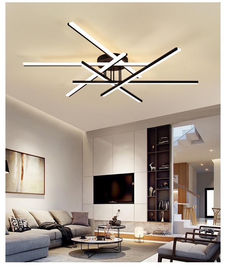 2022 New 4 Heads Strip Designer Study Room Dining Room Living Room Modern Ceiling Light Lamp LED