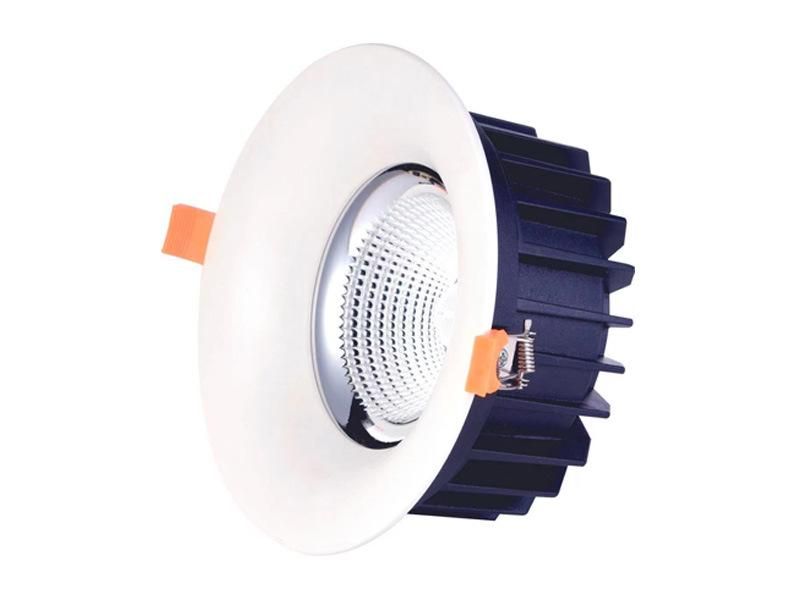 Indoor Commercial Mall Anti Glare Recessed Ceiling Downlights Fixture Pure Aluminum LED Down Light COB