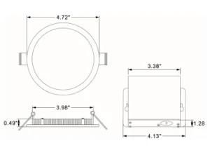 Slim Recessed Downlight LED 4inch 8/10W 120V Dimmable /SMD2835 Round