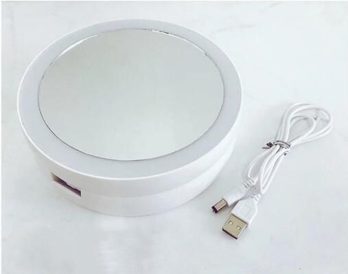 USB Rechargeable LED Ring Desk Lamp with Mirror