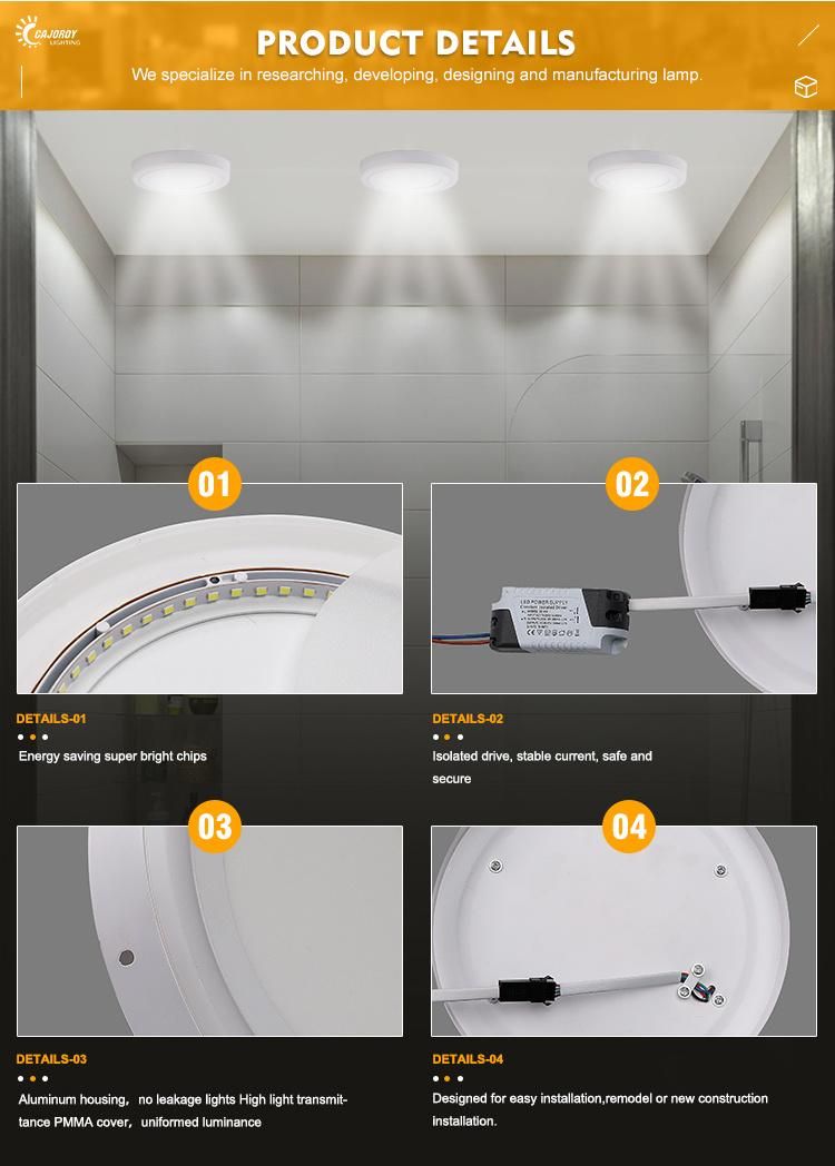 Round 18W 12W White Sensor Indoor Panel Light