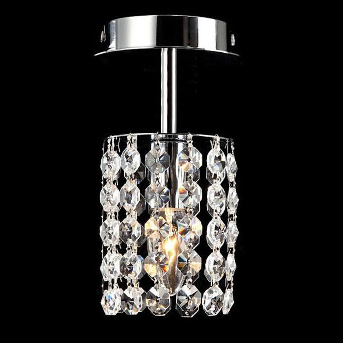 Small Flush Mount Modern Simple Single Head Balcony Light Hallway LED Crystal Ceiling Light