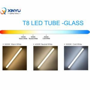 High Power Top Quality LED Tube T8 2000-7000K Ra&gt;80 SMD2835 18W 1200mm 25W 1500mm T8 Glass LED Lamp Integrated Tube Lighting