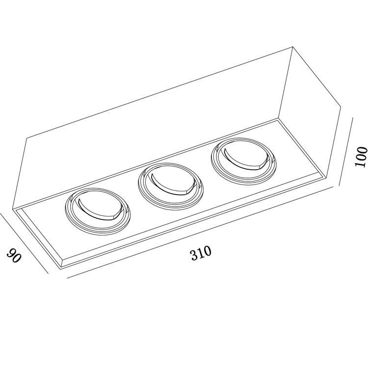 2020 Hot-Sales Residential LED Luminaire Surface Mounting Downlight GU10 Fixture