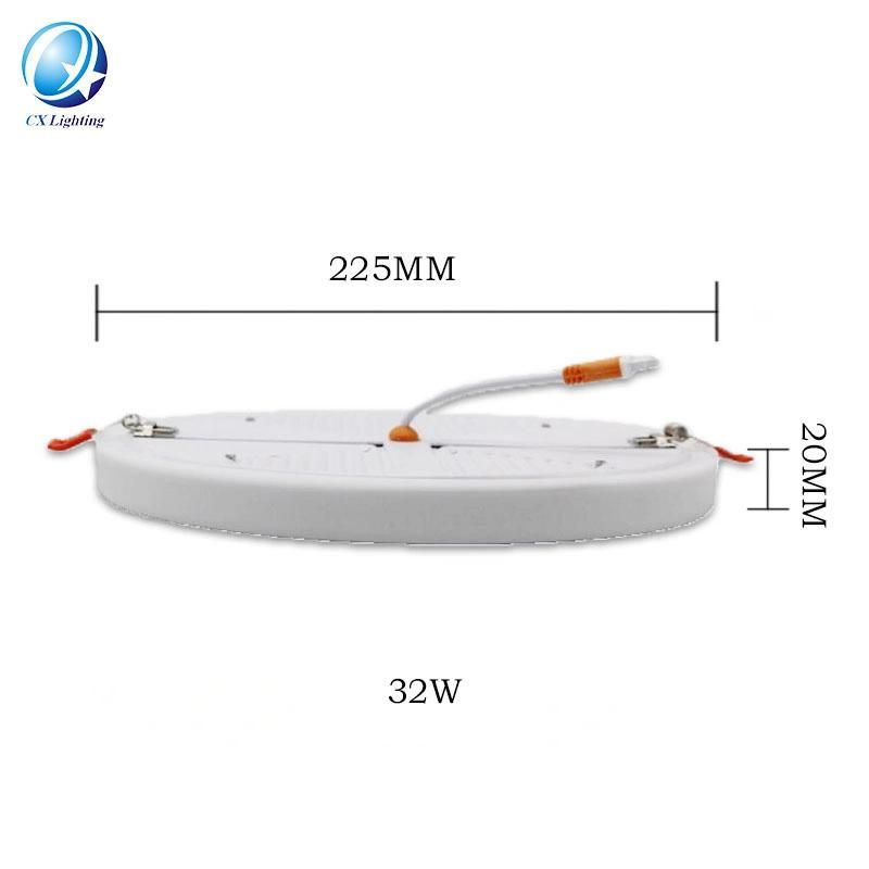 Recessed Panel Lights 22W Frameless Round LED Home Lighting Adjustable Hole Size Downlight with Isolated External Driver Ceiling Light