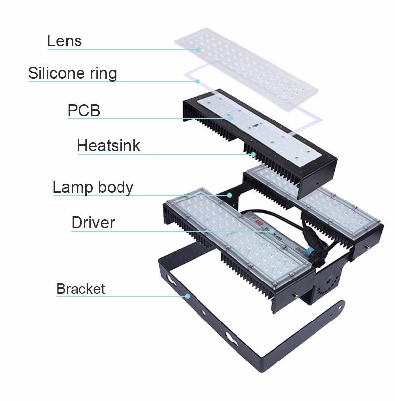 2-5years Warranty High Quality Factory Price 50W-600W Aluminium Tunnel Outdoor Stadium Waterproof IP65 LED Flood Light