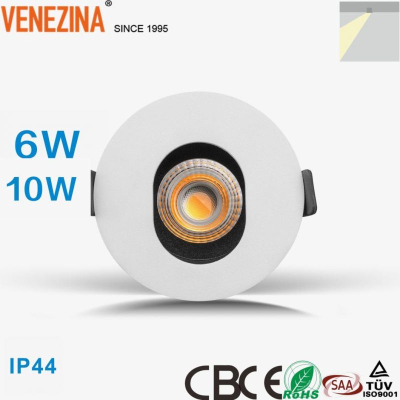 R6254 6W10W 520lm900lm COB Commercial LED Recessed Downlight Fixture Small Round Down Light
