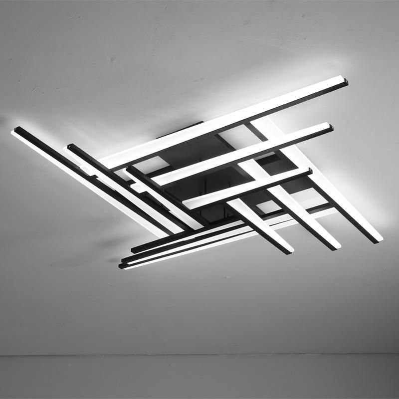 Modern Black Strip LED Acrylic Ceiling Lamp Hanging Light for Living Room