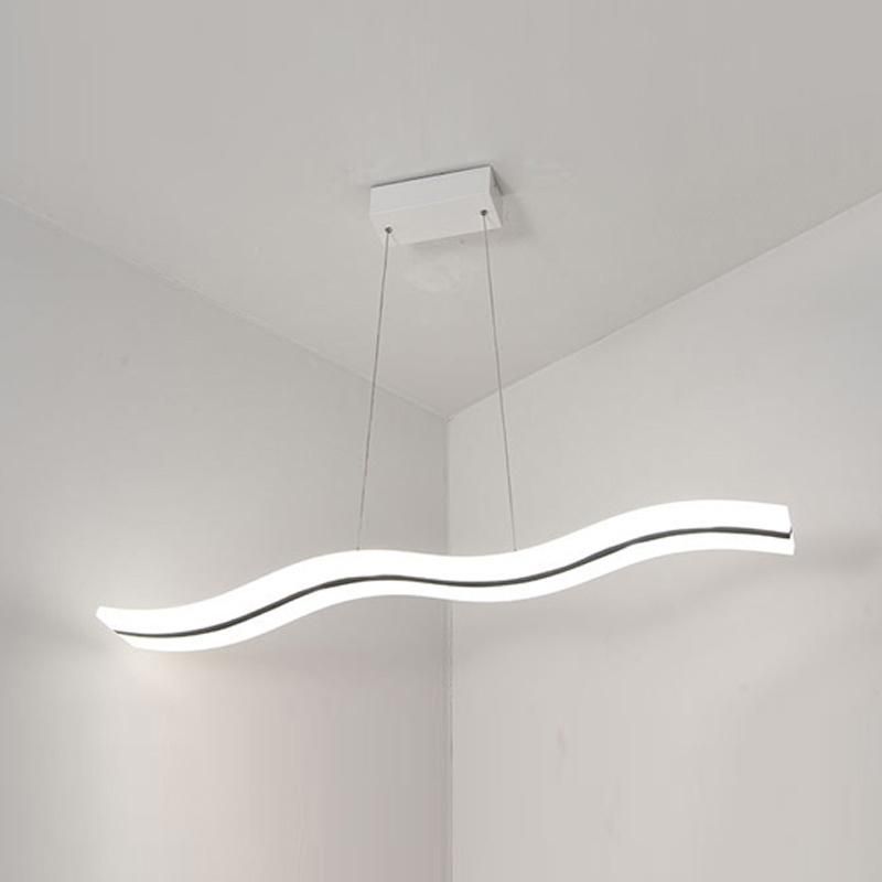 Modern Pop Dimmable Hanging Adjustable Acrylic Light Wave LED Pendant Lamp