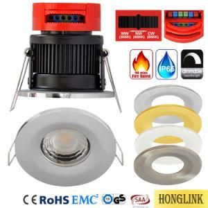 Ce RoHS 90mins Fire Resistant IP65 8W LED Light COB LED Downlight