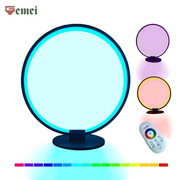 Energy-Saving LED Circle Table Lamp for Study LED Desk with USB Charging Port