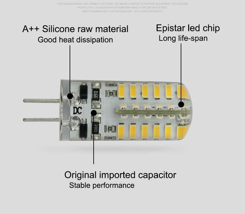 G4 LED Lamp Mini Dimmable 12V DC/AC LED G4 LEDs Bulb Chandelier Light G4 Silicone Bulbs Ampoule G9 G4