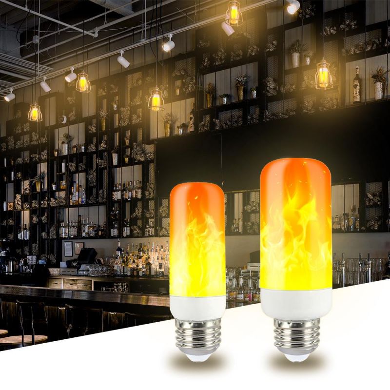 LED Dynamic Flame Effect Light Bulb Multiple Mode Creative Corn Lamp Decorative Lights for Bar Hotel Restaurant Party E27