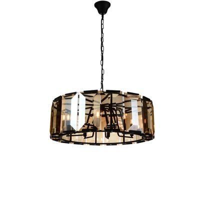 Unparalleled Amber Glass Round Luxury Indoor Hotel Decoration Crystal Pendant Light