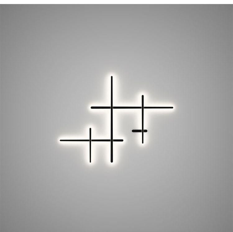 LED Minimalist Postmodern Background Light Irregular Wall Light Italian Design Line Wall Light