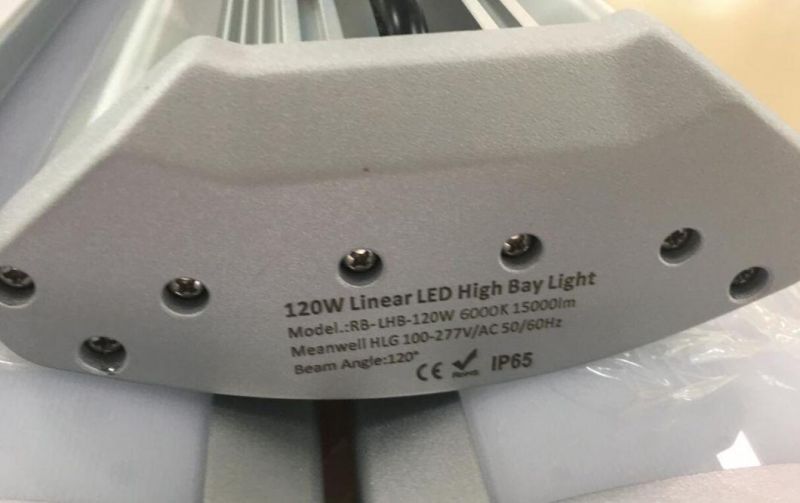 Linear LED High Bay Light 120W Industrial IP65 Aluminum Pendant Lights