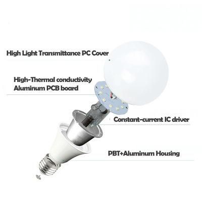 110V 220V A60 9W Aluminum Plastic SKD Indoor E27 LED Lighting Bulb Light SKD Lamp