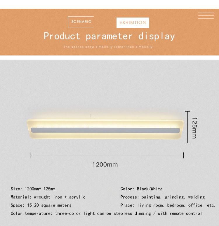 LED Light Modern Minimalist Strip Ceiling Light Ultra-Thin Balcony Wall Light Bedroom Wall Light