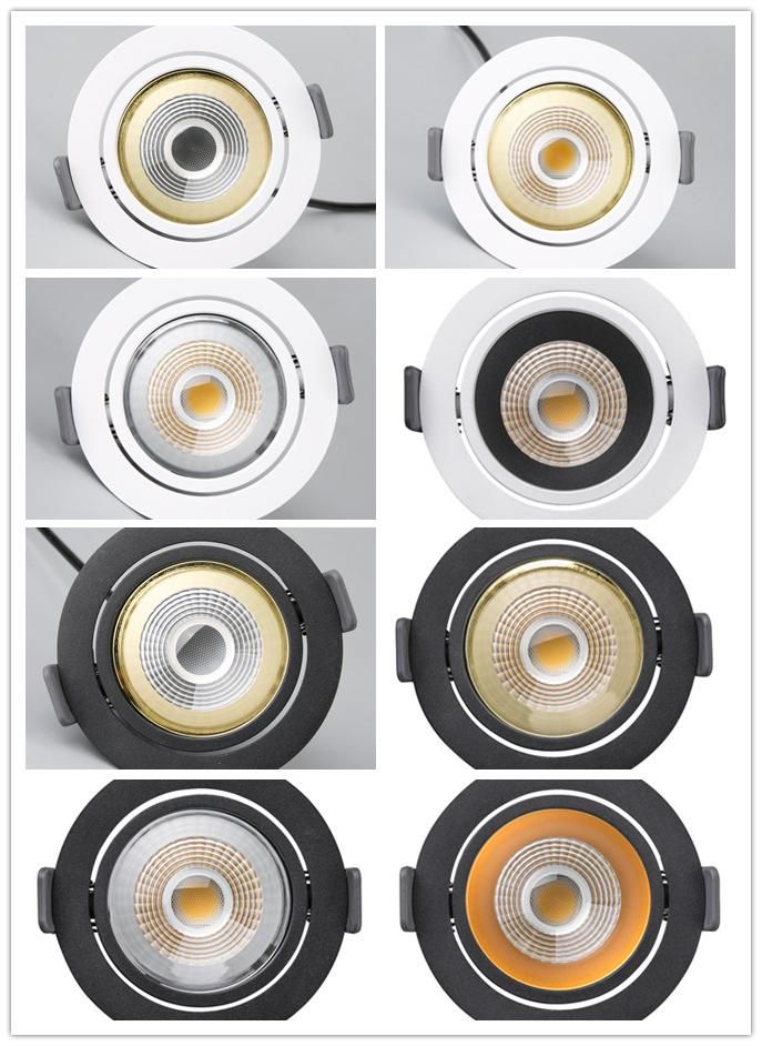 Venezina New Design Adjustable LED Spotlight Ceiling Recessced COB Downlight 15W