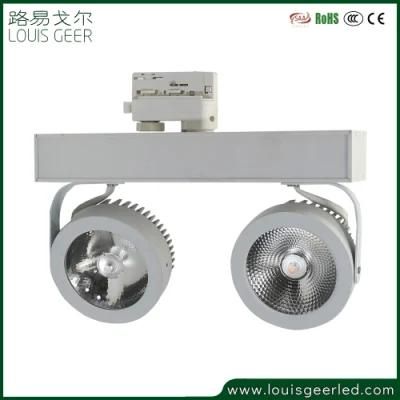 High-End Flame Retardant Two Heads Aluminum Die Cast CE Surface LED Track Light for Ceiling for Showroom