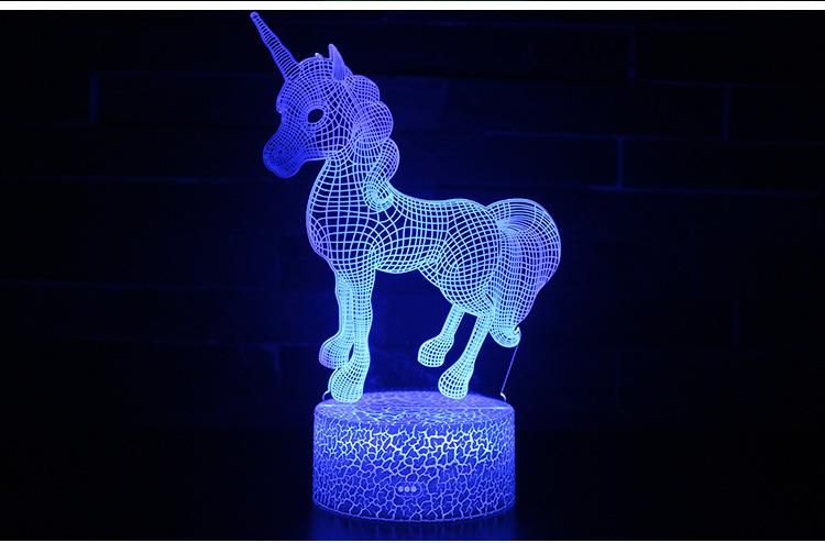Touch Remote Colorful Table Lamp Creative 3D Gift Lights