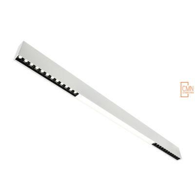 Linkable CRI&gt;90 Anti Glare Optics PC + Reflector Cup Combination Group LED Linear Light LED Office Suspended Pendant Light