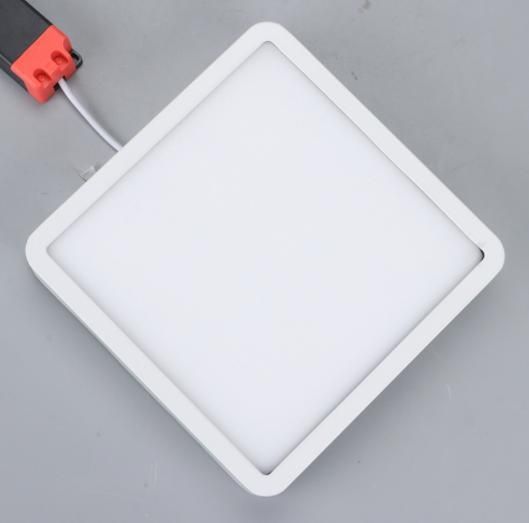 Aluminum Plastic Housing Acrylic Metal 600*600 LED Lighting White OEM Good Light Surge Protect 6W 15W 24W 30W Double Color Downlight Surface LED Panel Light