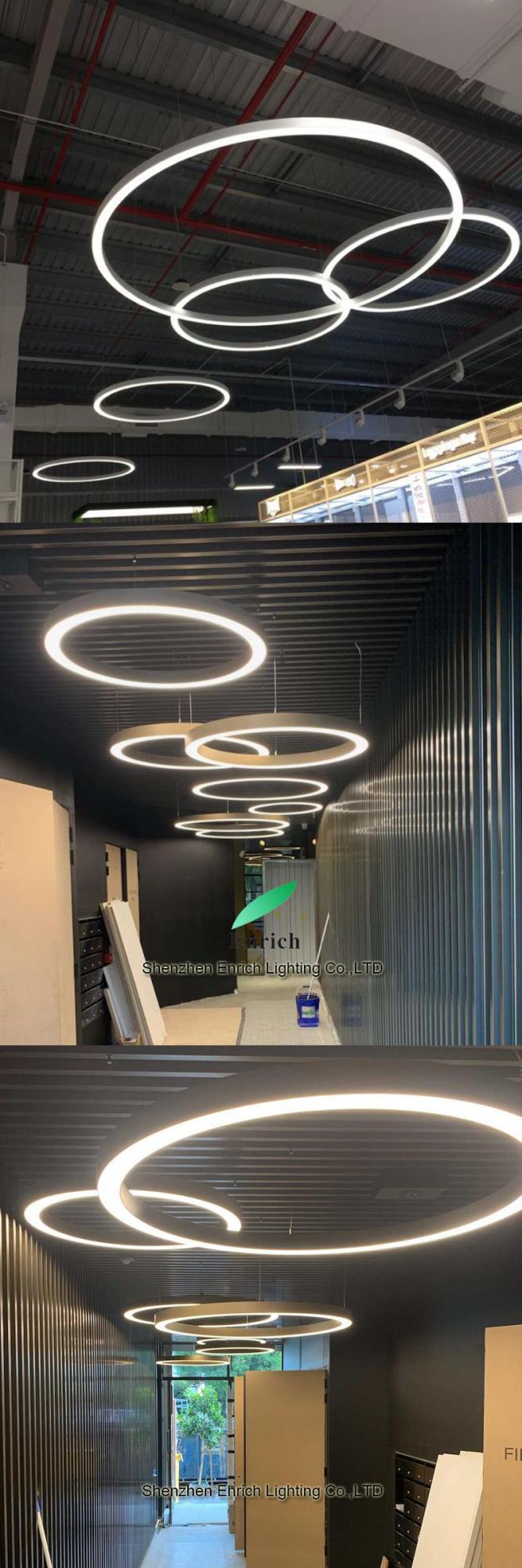 Aluminum Profile Round Circular LED Pendant Light for Office/Shopping Mall/Shop