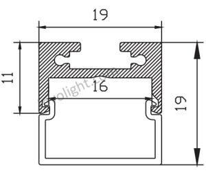 Linear Aluminum LED Profile (19*11mm)