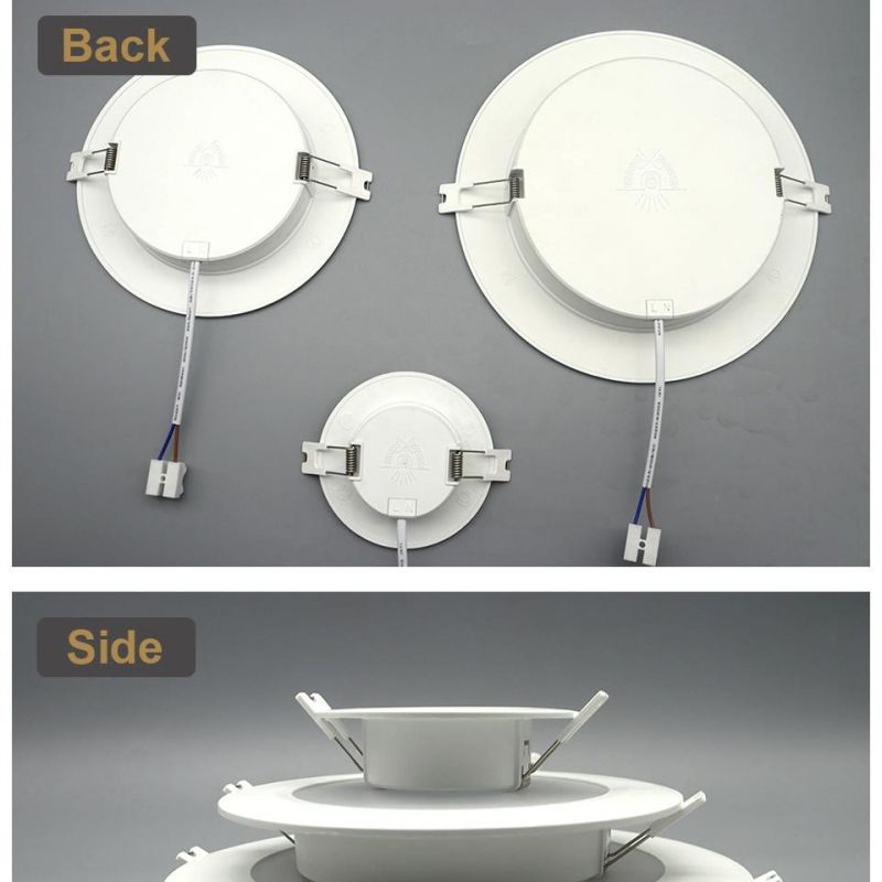 China Factory LED Downlight Round Recessed-Mounted Panel Light for Indoor Commercial Office Lamp