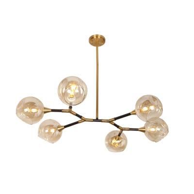 Masivel Lighting Indoor Decorative Modern Pendant Light with Glass E14 Bulb Chandelier Light