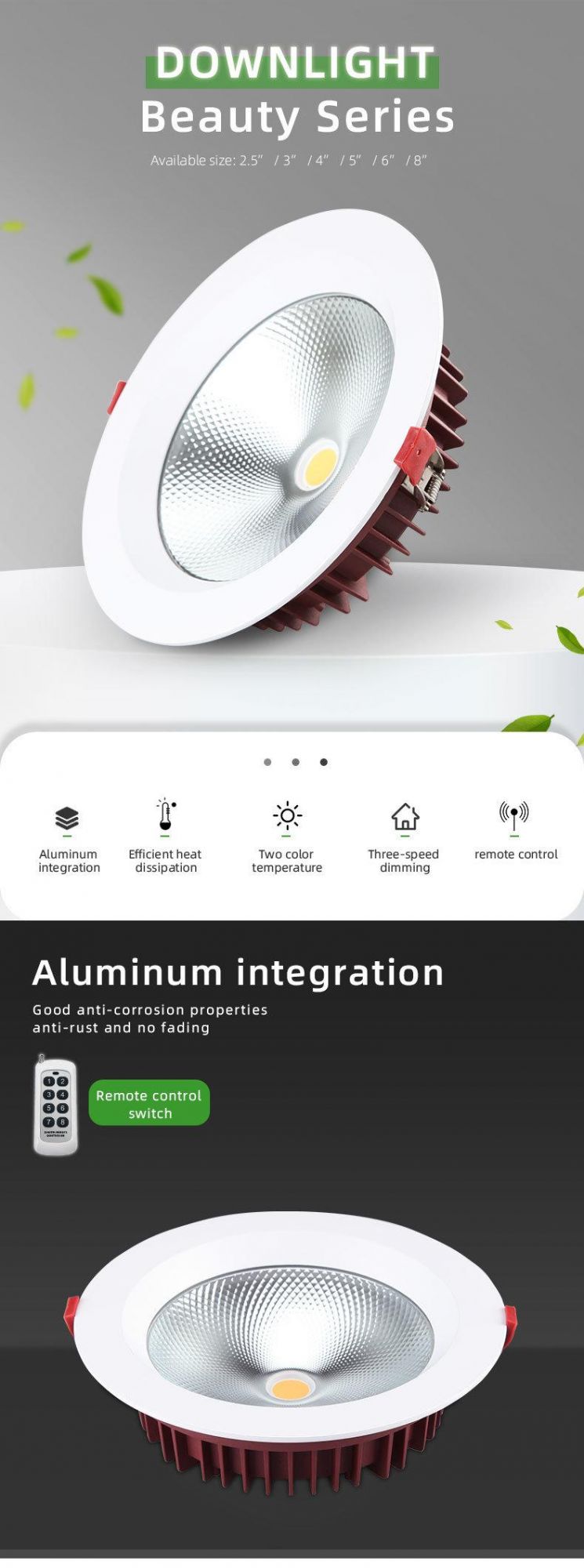 12W Bathroom LED Down Lights IP65 with Aluminum Housing (WF-MR-12W)