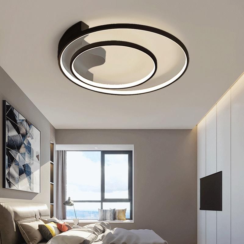 Hot Sale Modern LED Black Acrylic Living Room Remote Dimmable LED Ceiling Light