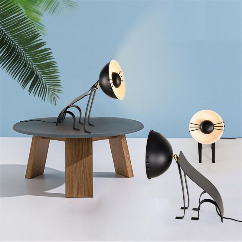 Nordic Iron Cat Black Modeling Dynamic Cat Table Lamps (WH-MTB-33)