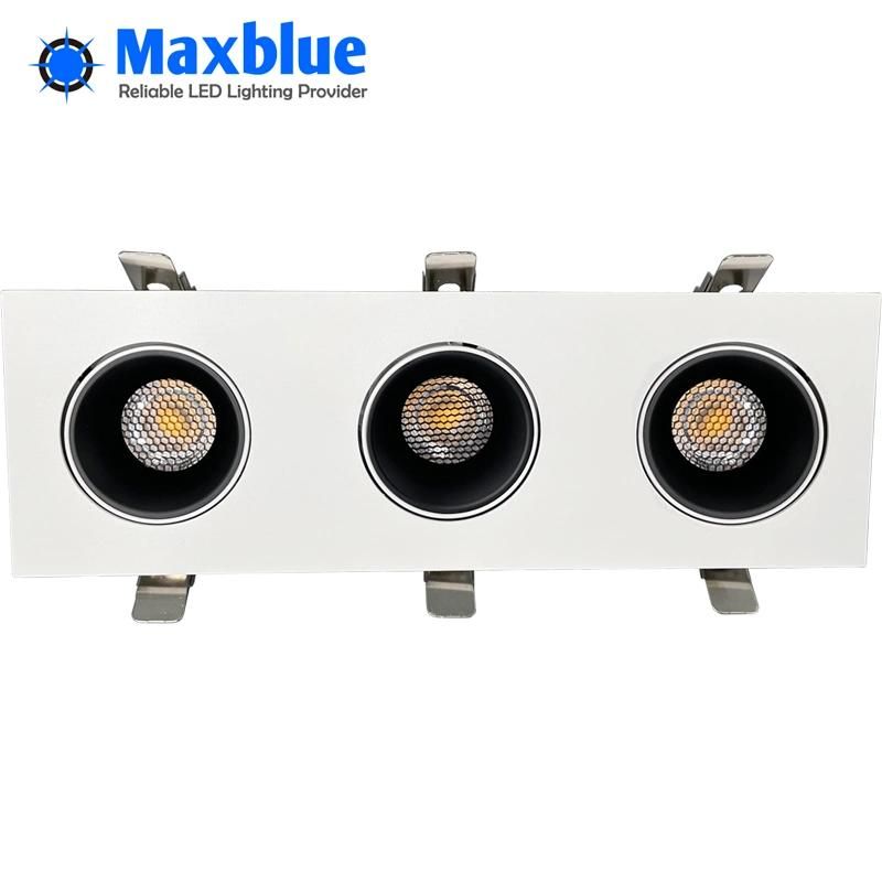 Hot New Design 12W*3 Shop LED Track Down Lights and Spot White Downlight