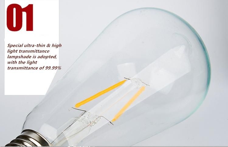 E27 LED Edison Filament Light Bulb 220V - Edison Squirrel Cage Light Bulb LED Lamp Modern Lamps Modern Light