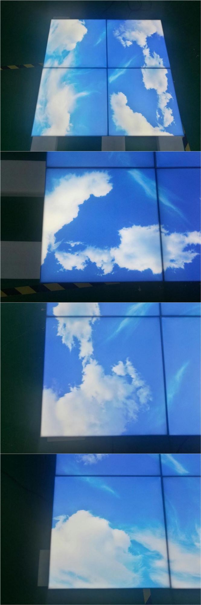 Ra>90 Bluesky/White Clouds Frameless LED Skylight Ceiling Panel for Decoration