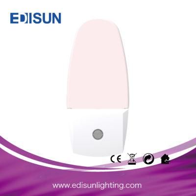 Warm White LED Plug-in Night Light with Dusk-to-Dawn Sensor for Bedroom, Bathroom, Kitchen, Hallway, Stairs, Energy Efficient, Compact