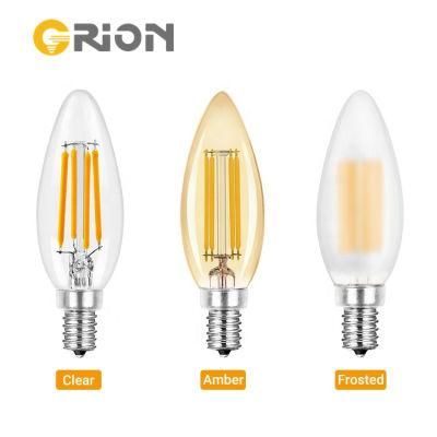 High Quality Orion LED Candle Lamp Dimmable E27 E14 C35 4W 6W Filament LED Light Bulb for Chandelier