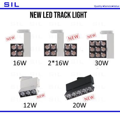 High Quality 16W/2*16W/30W/12W/20W COB Embedded Installing LED Track Light