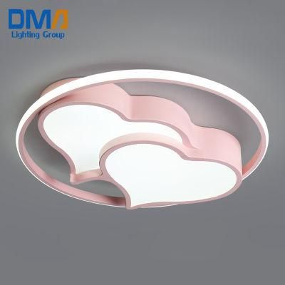 Double Heart Shape Modern Lamp Ceiling LED Lighting Kids Room