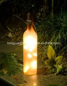 New Design Glass Material LED Christmas Wine Bottle Light
