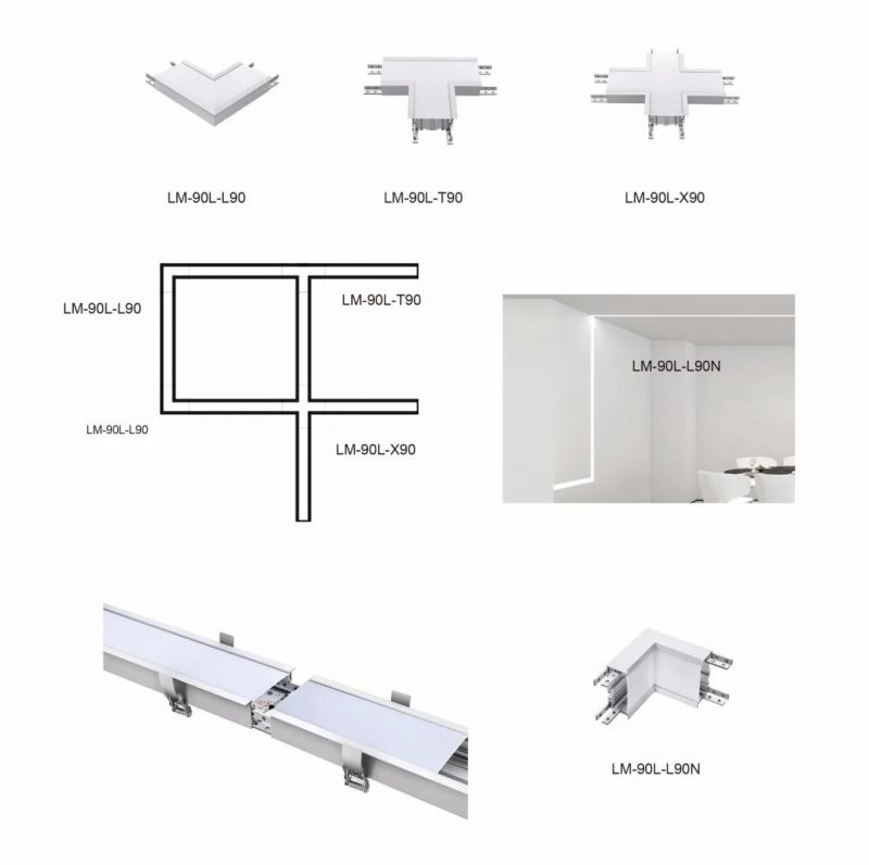 40W 9035 Series LED Aluminum Profile Linear Light (Trunking light)