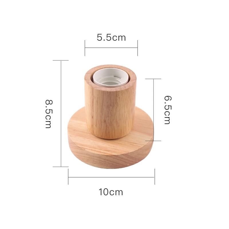 Modern Wood Table Lamp Retro E27 Desktop Decorative Light Indoor Art Lamp Living Room Bedroom Decoration Wood Light Base EU Plug