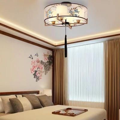 Classic Style Wooden Chandelier Ceiling Light for Living Room Bedroom