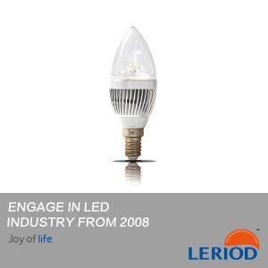 CE&RoHS Approved 3W Candle LED Light Bulbs 170-180lm