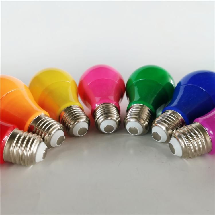 Blue A60 E27 Base Color LED Bulb 10W 220V 200 Degree Beam Angle Christmas Holiday Bulb