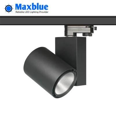 35W Ra90+ High CRI COB LED Track Light Ceiling Spotlight