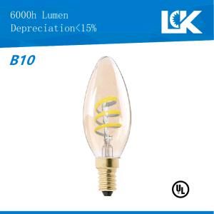 CRI90 3.5W 300lm B10 New Retro Spiral Filament LED Light Bulb