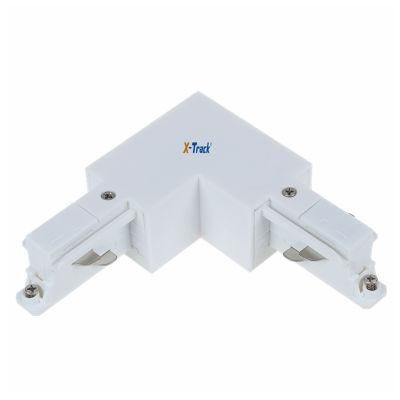 LED Lighting Track Accessories Square White L Left Connector